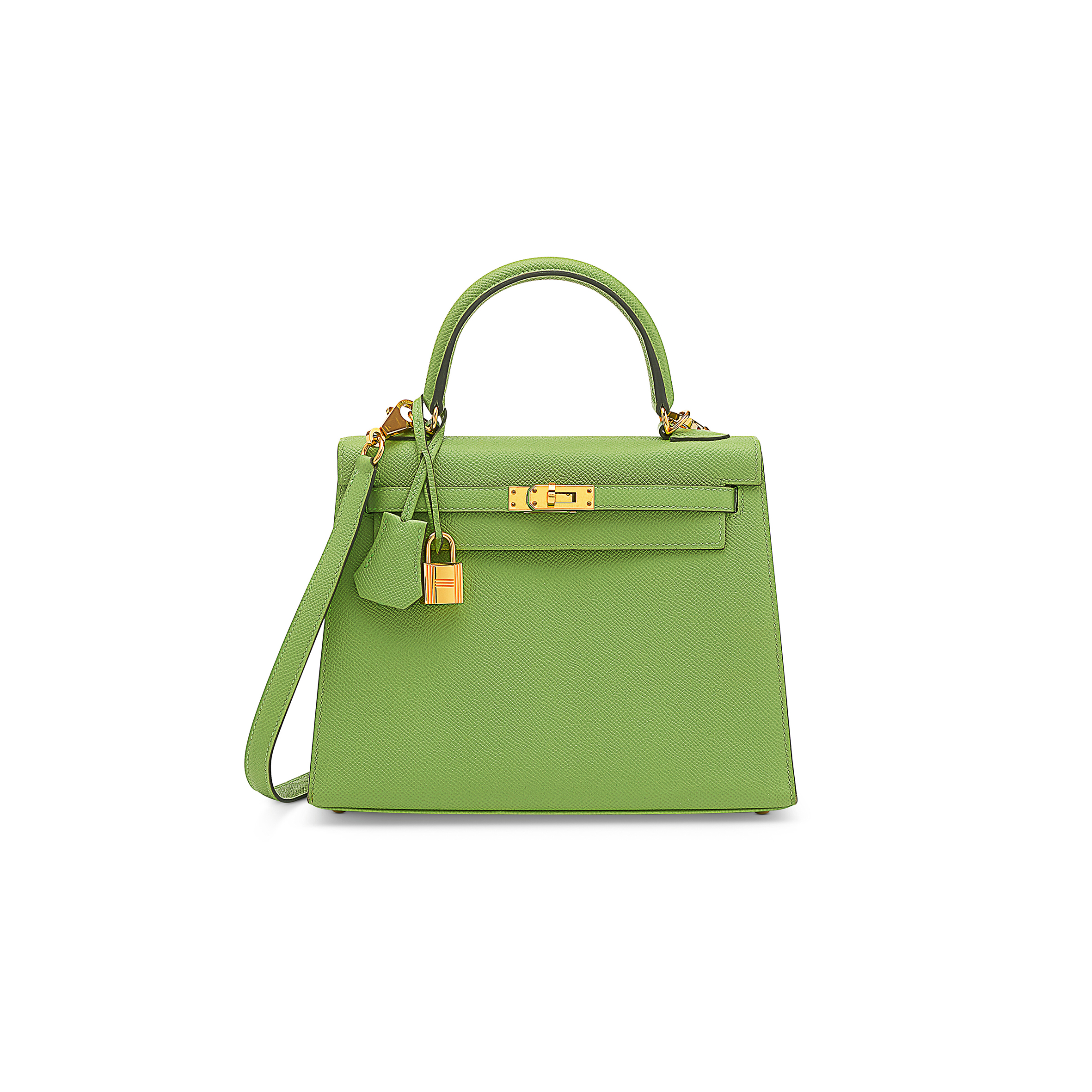 HERMÈS MASTER EPSOM KELLY 25 WITH GOLD HARDWARE (25*17*7cm)